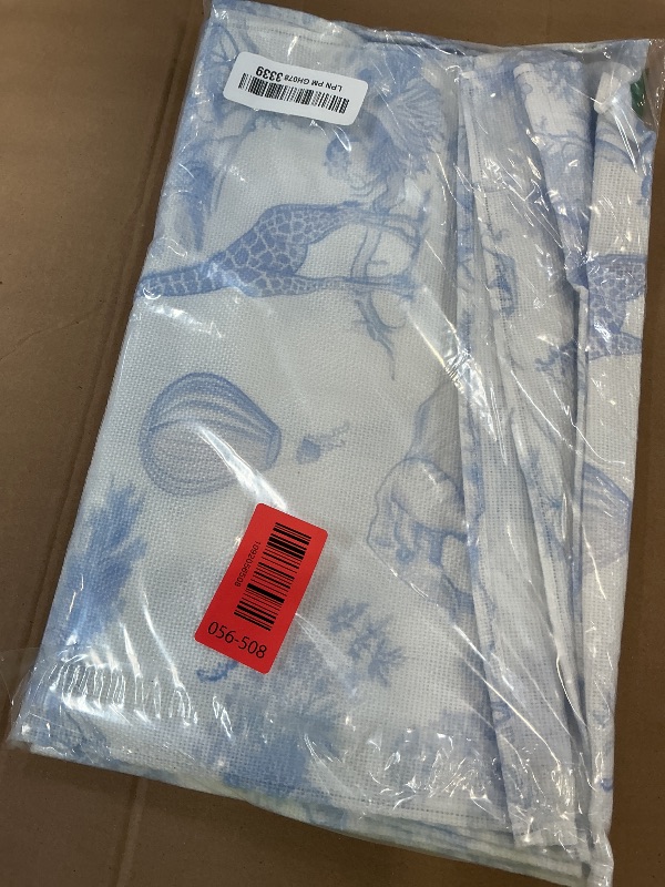 Photo 1 of Heyfary Safari Animals Table Runner - Blue, 13" x 72"