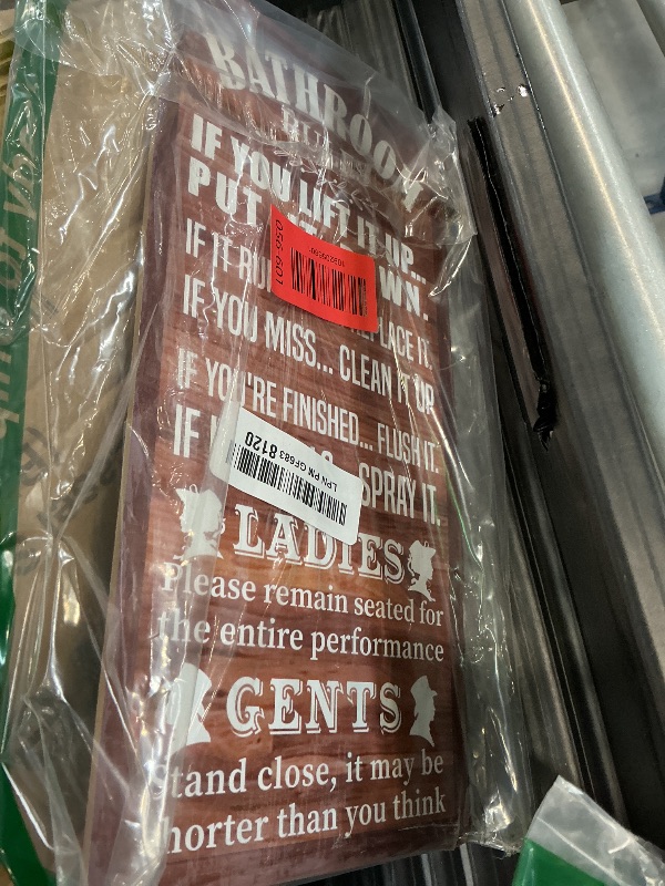 Photo 1 of Gkwa Rustic Western Bathroom Decor - Funny Wall Sign