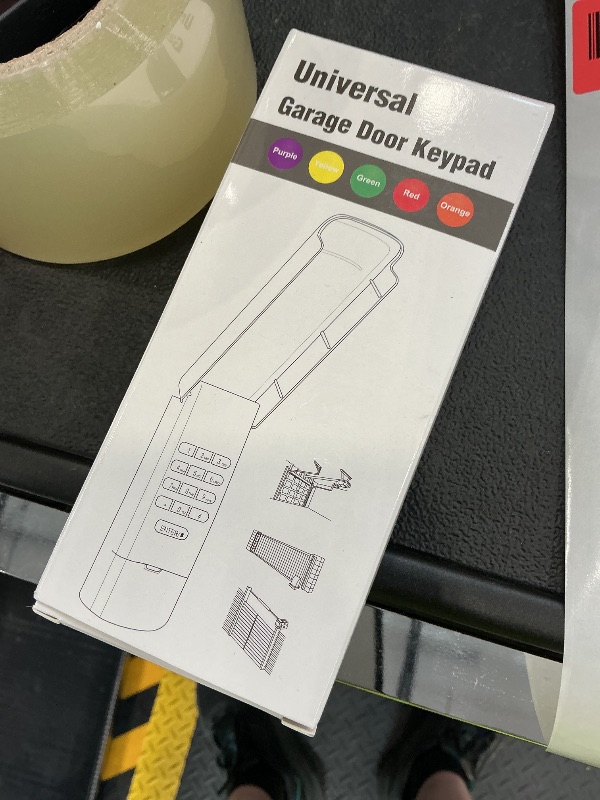 Photo 1 of Garage Door Opener Keypad Compatible with Liftmaster Chamberlain Craftsman Opener with Purple Yellow Red Orange Green Learn Button Universal Wireless Keypad Replacement (Gray)