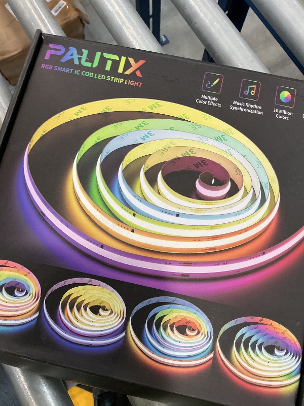 Photo 1 of PAUTIX RGB Smart IC COB LED Strip Light Addressable 32.8ft/10m,UL-Listed 24V Color Flowing Strip Light Multicolor Flexible Tape Lights with APP Control/Music Mode,for TV,Bedroom,Party DIY Decoration
