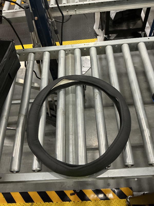 View 2 of SEG Direct Black Microfiber Leather Steering Wheel Cover