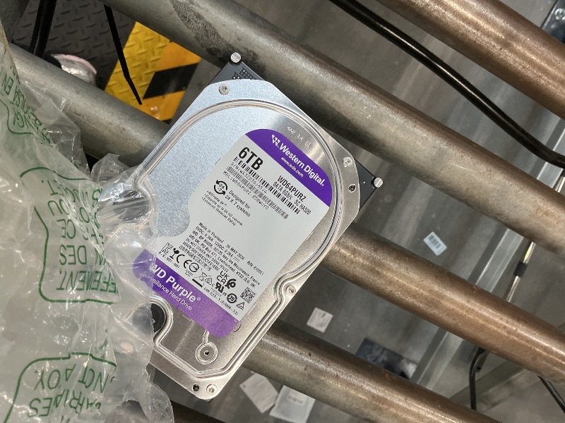 Photo 1 of Western Digital 6TB WD Purple Surveillance Internal Hard Drive HDD - SATA 6 Gb/s, 256 MB Cache, 3.5" - WD64PURZ
