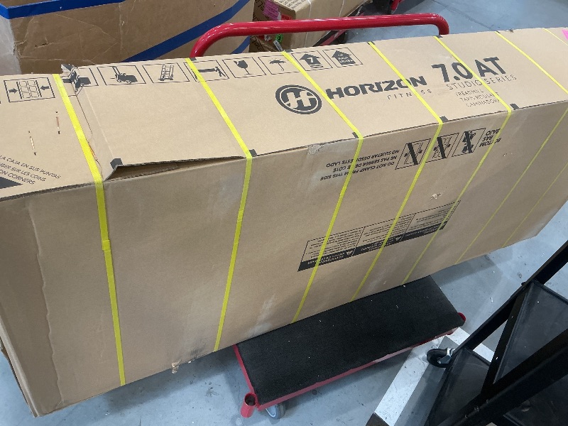 View 2 of Horizon Fitness 7.0AT Treadmill, Black, Heavy Duty, LCD Display, Built-in Speakers, Heart Rate Monitor, USB Charging Port, Wheeled