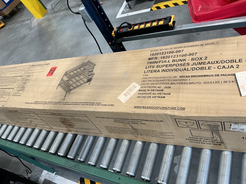 View 2 of Plank+Beam Classic Twin Over Full Standard Bunk, Pecan
