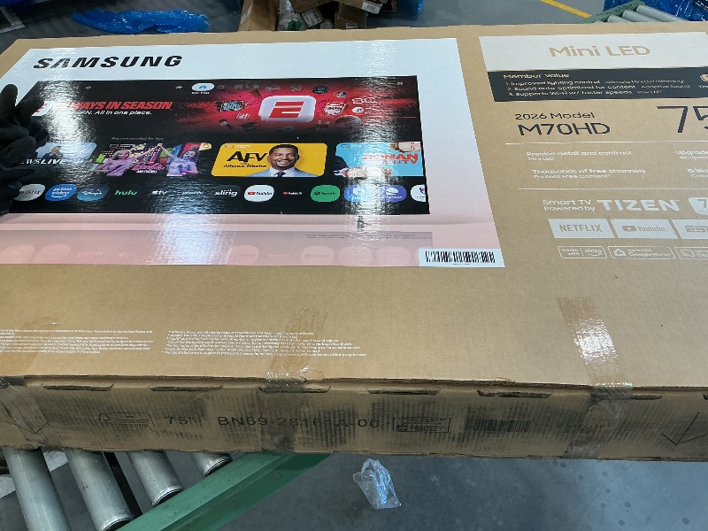 View 3 of Samsung 75-Inch Class M70H Series, Mini LED, 4K, Smart TV, 2026 Model