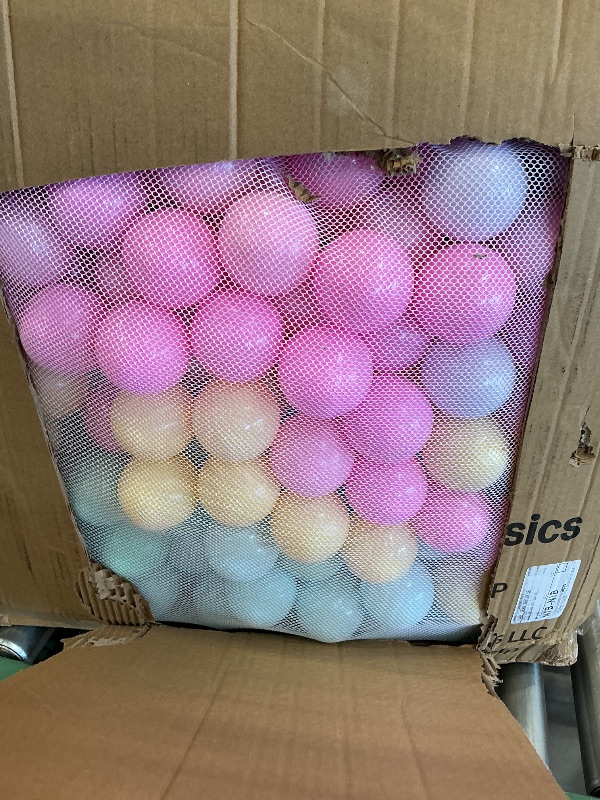 View 3 of Amazon Basics BPA-Free Ball Pit Balls with Storage Bag, Crush-Proof Plastic for Toddlers Kids 12+ Months Play, 6 Pastel Colors, 1000 Count