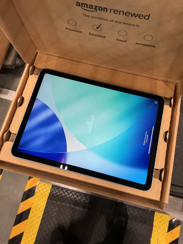 View 2 of Apple iPad Air (5th Generation): with M1 chip, 10.9-inch Liquid Retina Display, 64GB, Wi-Fi 6, 12MP front/12MP Back Camera, Touch ID, All-Day Battery Life – Blue