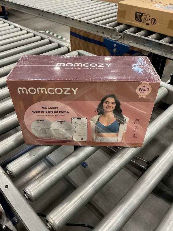 View 3 of Momcozy M5 Smart APP Controlled Wearable Breast Pump, 2-Pack Cozy Red