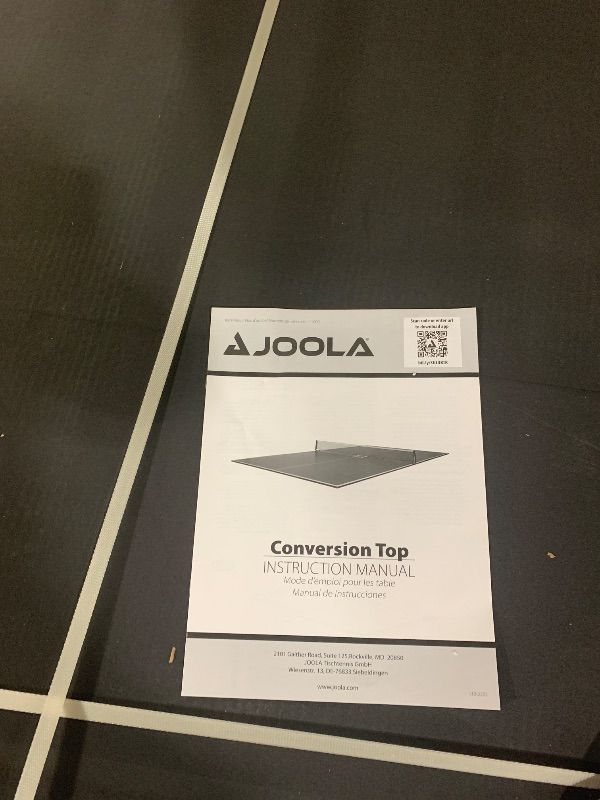 View 3 of JOOLA Table Tennis Conversion Top with Net Set - Full Sized MDF Ping Pong Table Top for Pool Table - Quick Assembly with Foam Backing to Protect Billiard Table