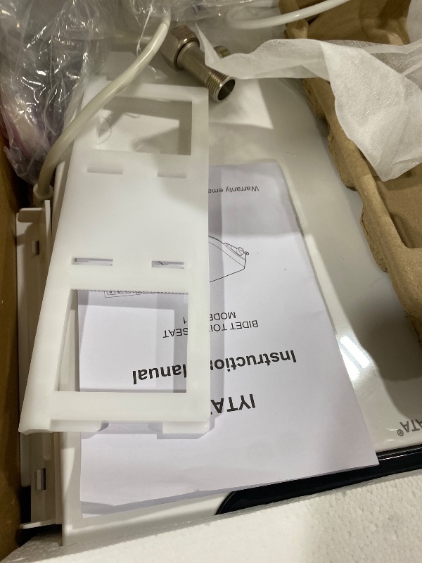 Photo 1 of IYTATA Electric Bidet Seat, Elongated, White