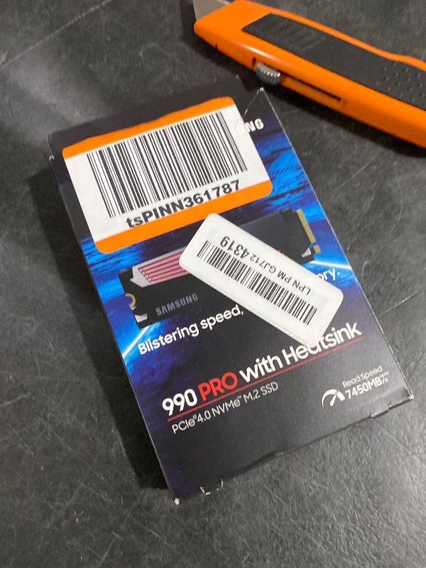 Photo 1 of SAMSUNG 990 PRO w/ Heatsink SSD 2TB, PCIe Gen4 M.2 2280 Internal Solid State Hard Drive, Seq. Read Speeds Up To 7,450MB/s for High End Computing, Workstations, Compatible w/ PlayStation 5, MZ-V9P2T0CW