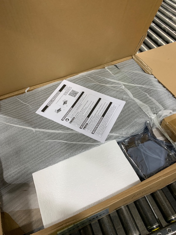 View 3 of ITEM IS MISSING PARTS. UNSURE WHAT PARTS ARE MISSING.--------------------FAVSH Upholstered Full Platform Bed with Trundle - Dark Gray