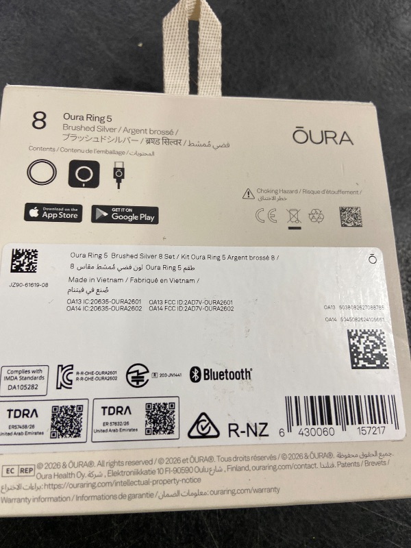 Photo 1 of RING IS BLACK NOT SILVER ***OURA Ring 5 Smart Ring - Black - Size 9 - Fitness & Sleep Tracker