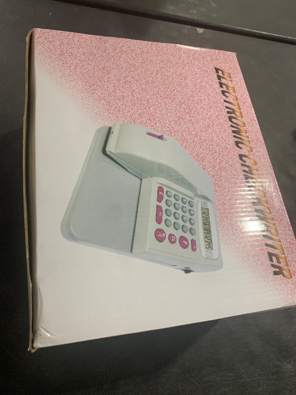 View 2 of UBICON Check Writer Machine, 12-Digit LCD, 16 Currencies, Black Ink