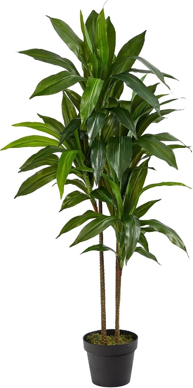 Photo 1 of Nearly Natural 48 in Artificial Dracaena Real Touch Plant with Pot