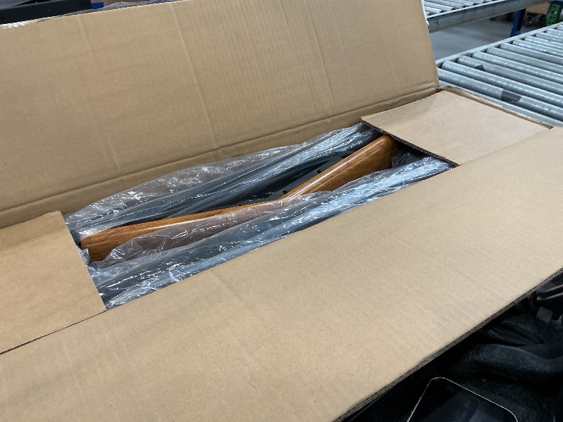 View 3 of UOKRR Hand Rails for Outdoor Steps 2-Step Railing Metal Wood-Grain