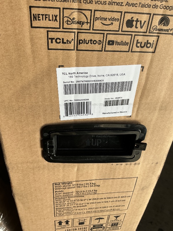 Photo 1 of TCL 98 Inch Class QM7K Series | Mini LED QLED 4K HDR | 98QM7K, 2025 Model | 120HZ-144HZ Anti Reflective Screen Smart Google TV Dolby Atmos Onkyo Audio | Voice Remote Alexa Gaming Streaming Television