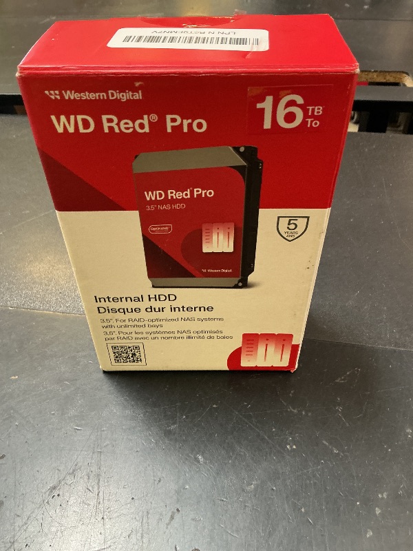 Photo 1 of Western Digital 16TB WD Red Pro NAS Internal Hard Drive
