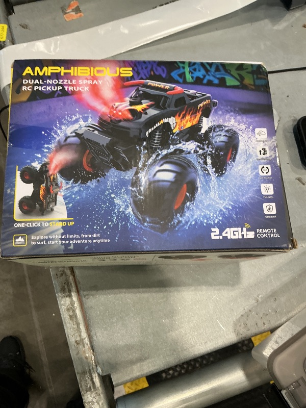 View 2 of 1:16 Amphibious RC Monster Truck All Terrain Remote Control Car Toys
