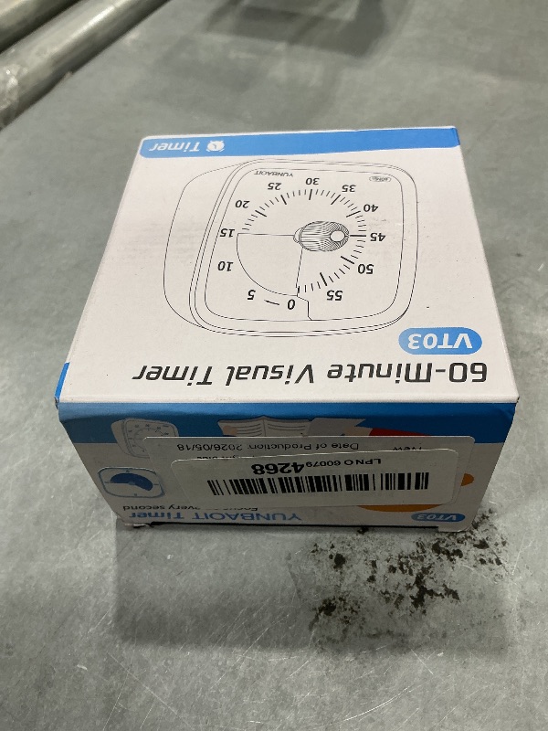 View 2 of [SOLD FOR PARTS] Yunbaoit Visual Timer with Night Light, 60 Minute Countdown, Light Blue
