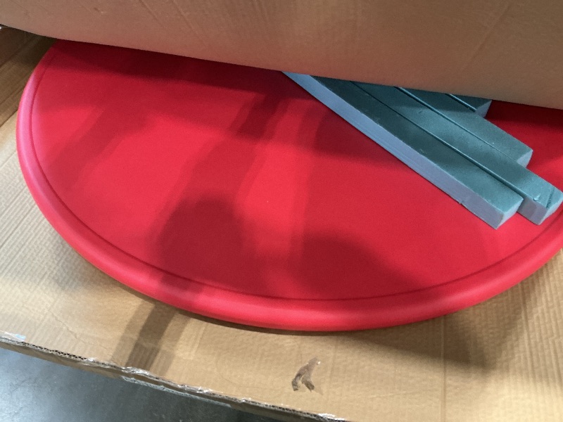 View 3 of [red] Flash Furniture Wren 45'' Round Red Plastic Height Adjustable Activity Table