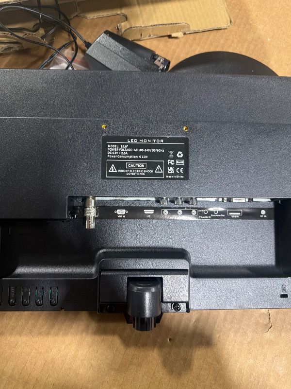 View 5 of [SOLD FOR PARTS] SKitphrati 15.6 Inch Small Computer PC Monitor, 1366x768 Video Screen with HDMI VGA BNC Ports, VESA Mounting, NVR/DVR for Home Office, Built-in Speakers