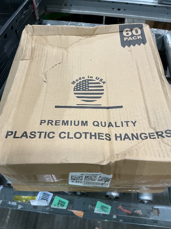 View 2 of [MISSING PARTS] HOUSE DAY White Plastic Hangers - 60 Pack