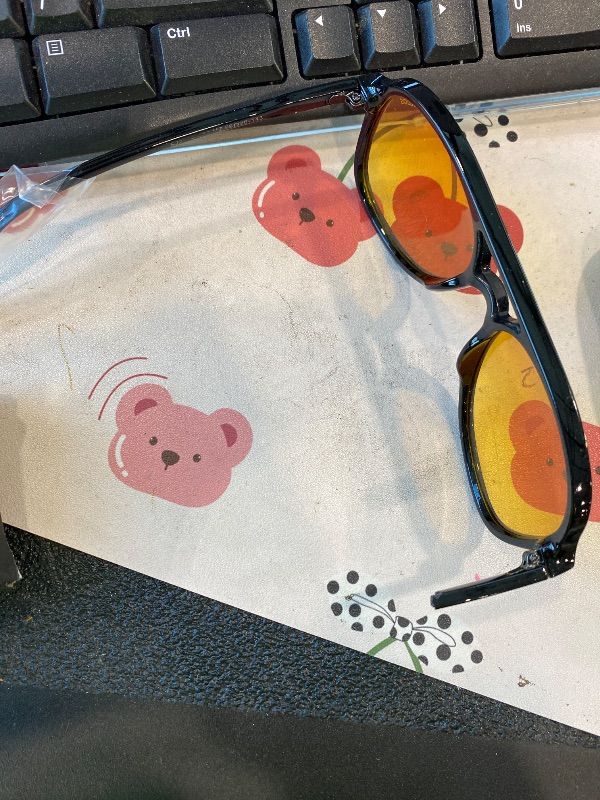 View 3 of [MAJOR DAMAGE] SOJOS Retro Polarized Aviator Sunglasses Womens Mens Black/Yellow Tint