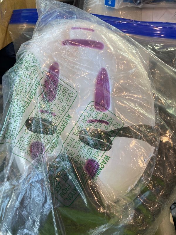 View 3 of [Mask cracked] Todoroki Shoto No Face Man Cosplay Costumes Halloween Outfits Full Set Costume Suit With Mask+Clothes+Gloves (Purple, M)