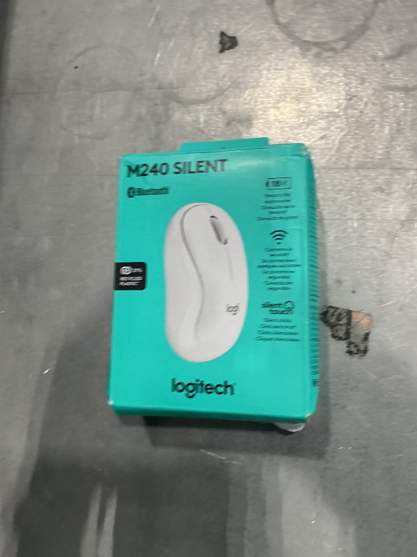 View 2 of [Missing Receiver] Logitech M240 Compact Silent Bluetooth Wireless Mouse - Off White