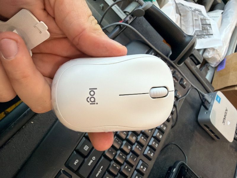 View 3 of [Missing Receiver] Logitech M240 Compact Silent Bluetooth Wireless Mouse - Off White
