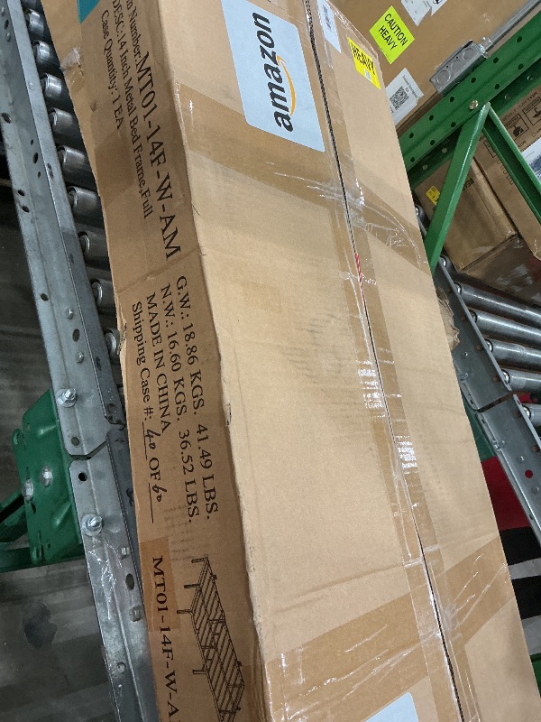 View 3 of 14 Inch Full Size Bed Frame Heavy Duty, Upgrade Metal Platform White