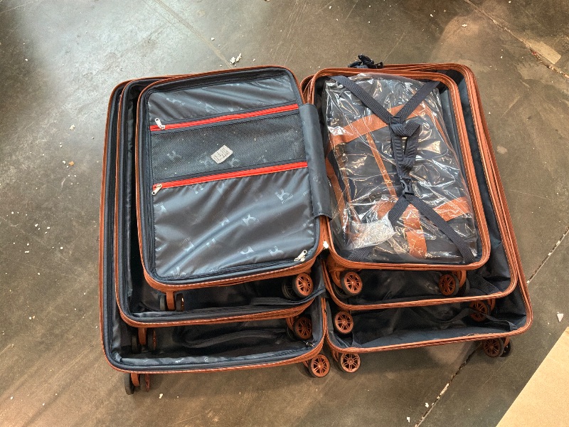 View 3 of [suitcase has crack] KUNEL 5-Piece Hardshell Luggage Set