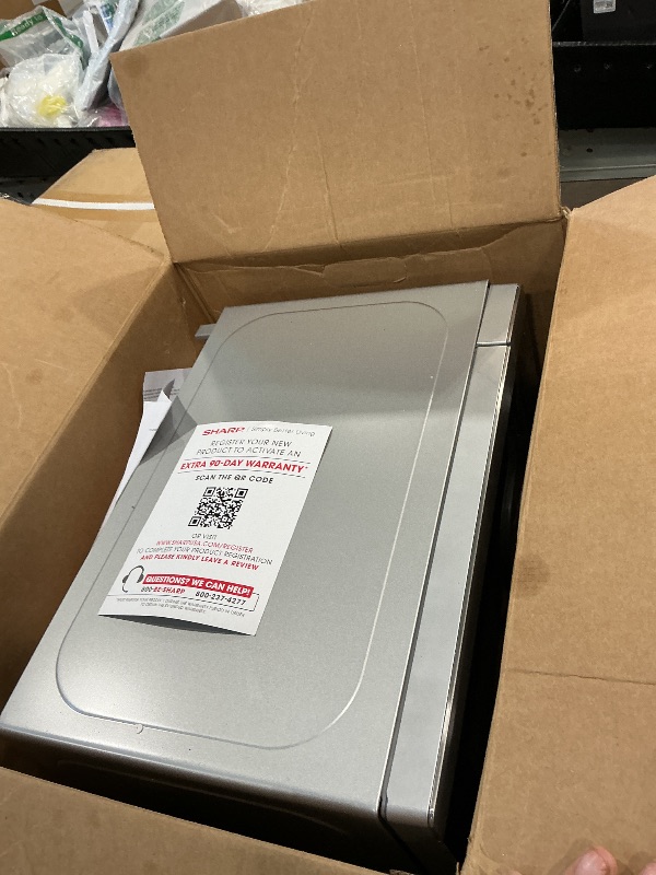 View 2 of *** door damage*** Sharp SMC0761KS 0.7 cu. ft. 700W Countertop Microwave