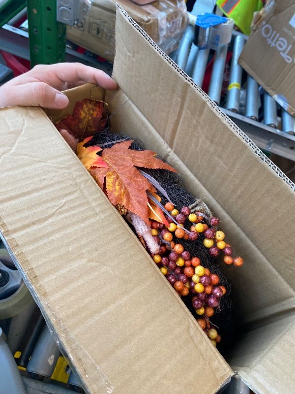 View 3 of [SIMILAR] SunArtHome 22 Inch Fall Wreath
