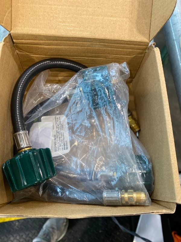 View 3 of [ gauge missing]  Aekops 15-Inch RV Propane Hose with Gauge