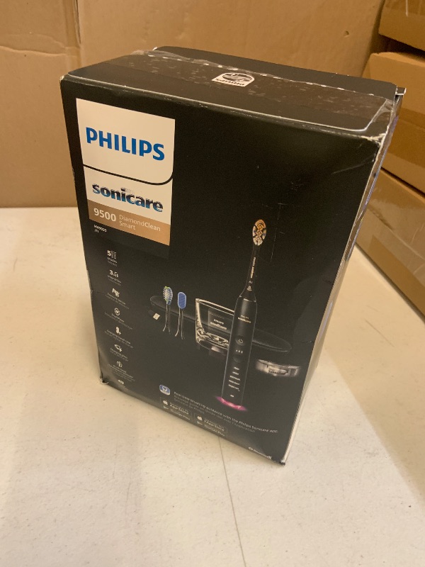 Photo 1 of Philips Sonicare DiamondClean 9500 Electric Toothbrush 3 Brush Heads, Black