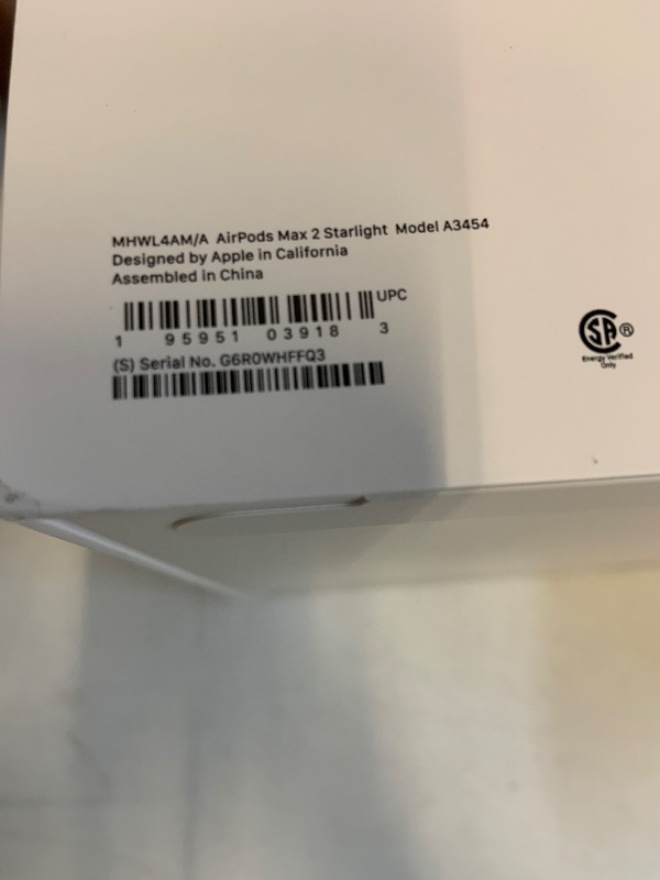 Photo 1 of Apple AirPods Max 2 Wireless Over-Ear Headphones – Starlight