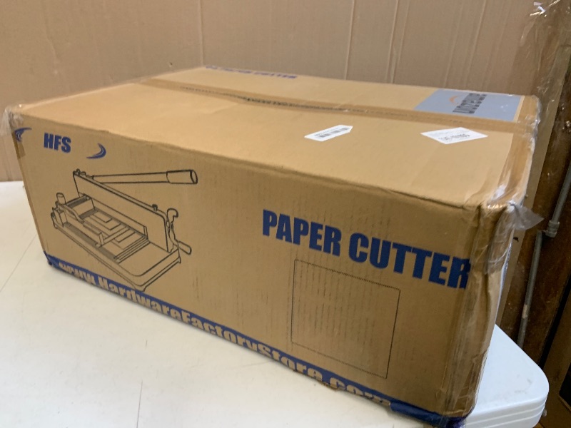 Photo 1 of HFS(R) Heavy Duty Guillotine Paper Cutter 400 Sheet Capacity | Solid Steel Construction (A4-12'' Paper Cutter)