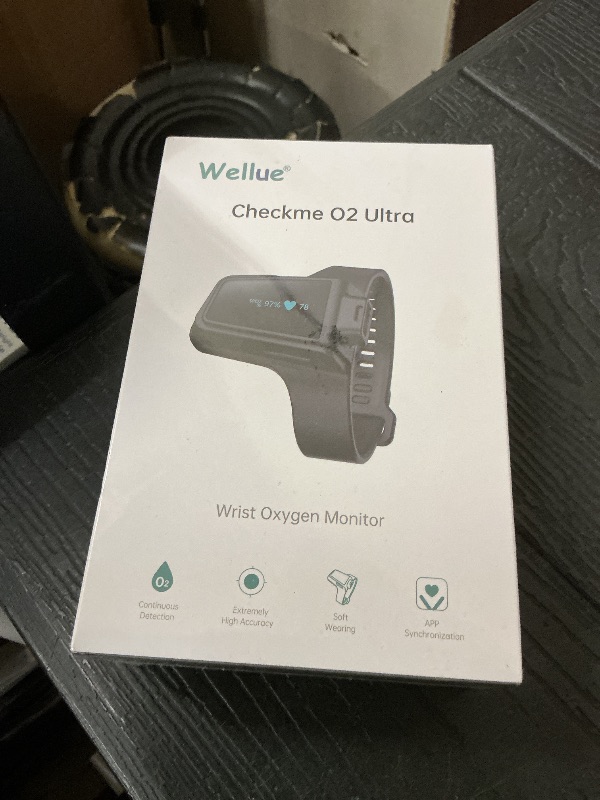 Photo 1 of Wellue Wrist Pulse Oximeter - Black, 100-Hour Endurance