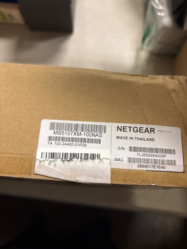 Photo 1 of NETGEAR 10-Port 10G Multi-Gigabit Ethernet Smart Managed Switch (MS510TXM)