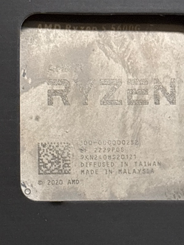 Photo 1 of NON-FUNCTIONAL, PARTS ONLY----------------------------AMD Ryzen 5 5500 Desktop Processor