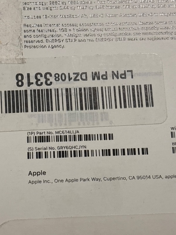 Photo 1 of Apple MacBook Air 13-inch M4 Laptop