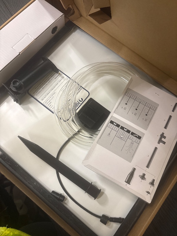 Photo 1 of POPOSOAP Solar Pond Filter with Fountain Pump, 8W with Battery Backup