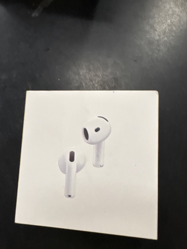 Photo 1 of Apple AirPods 4 Wireless Earbuds
Bluetooth Headphones, Personalized Spatial Audio, Sweat & Water Resistant, USB-C Charging Case, H2 Chip