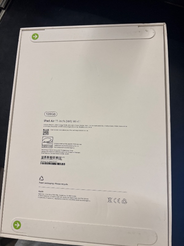 View 3 of Apple iPad Air 11-inch (M4): Liquid Retina Display, 128GB, 12MP Front/Back Camera, Wi-Fi 7 with Apple N1, Touch ID, All-Day Battery Life — Space Gray
