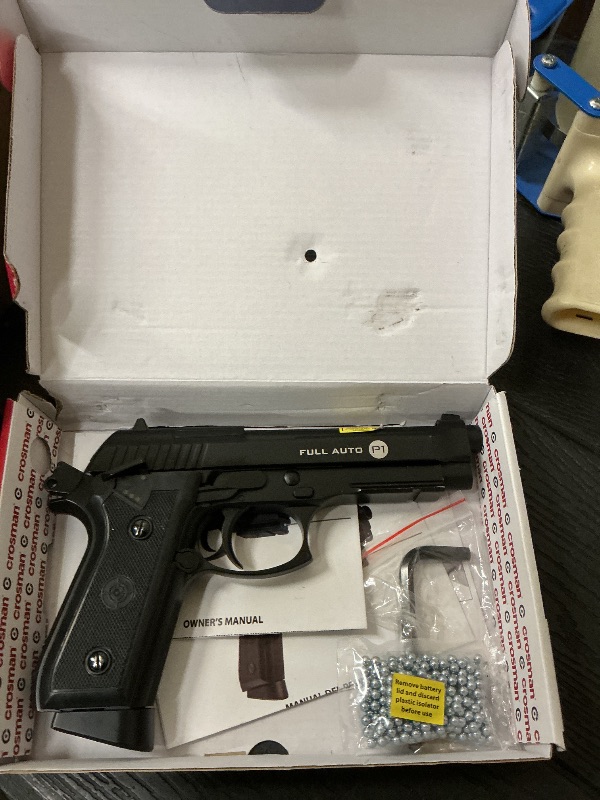 Photo 1 of Crosman CFAMP1L Full Auto P1 CO2-Powered BB Air Pistol With Laser Sight (Class II <1 mW)