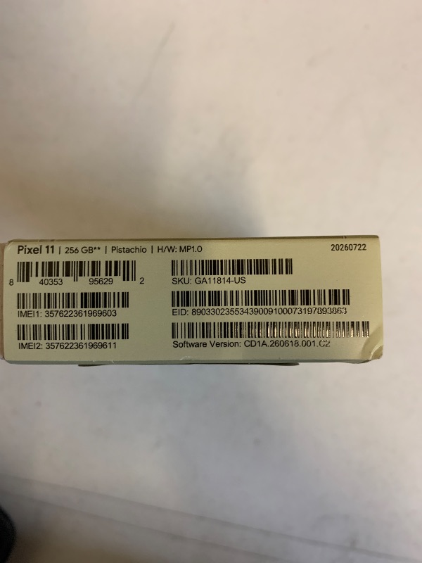 View 3 of Google Pixel 11 - Unlocked Smartphone, Gemini - 256 GB - Pistachio