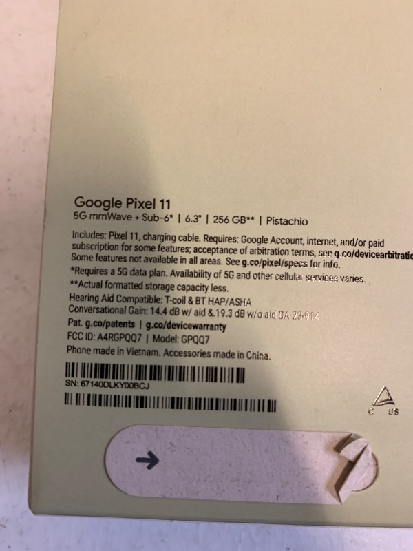 Photo 1 of Google Pixel 11 - Unlocked Smartphone, Gemini - 256 GB - Pistachio