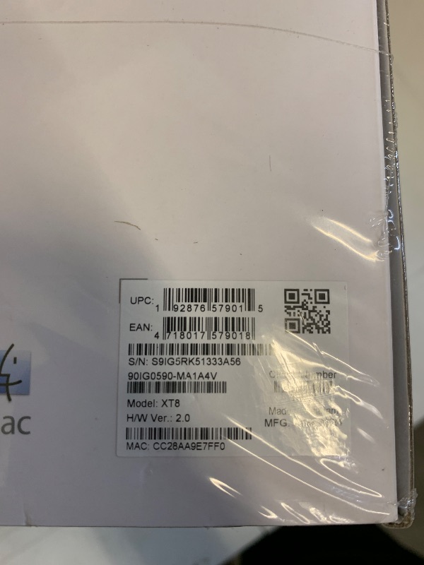 Photo 1 of ASUS ZenWiFi AX6600 Tri-Band Mesh WiFi 6 System (XT8 2PK) - Whole Home Coverage up to 5500 sq.ft & 6+ Rooms, AiMesh, Included Lifetime Internet Security, Easy Setup, 3 SSID, Parental Control, White